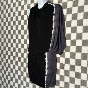 Young fabulous & broke dress asymmetrical, tie-dye casual dress extra small XS